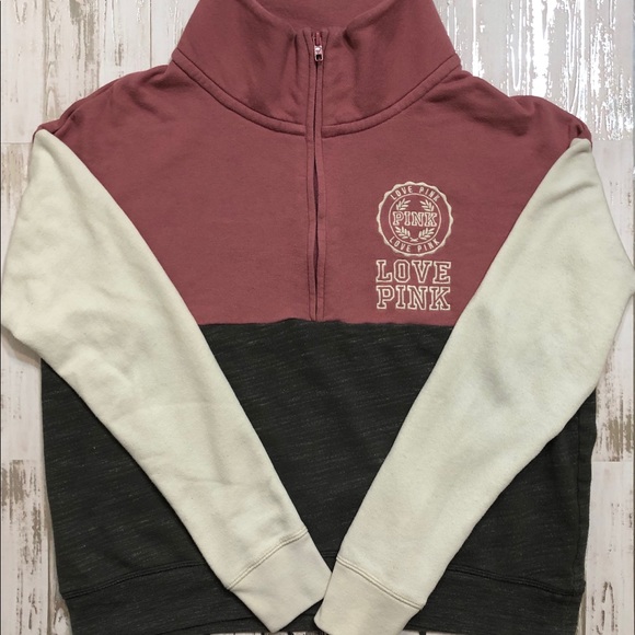 PINK Victoria's Secret Tops - PINK VS Women’s Small Quarter Zip Sweater